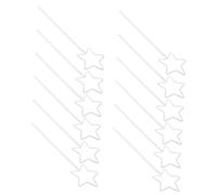 Cabilock DIY Star Wand Making Frame White Wire Loop Frames for Crafting Star Wire Wand Parts for Parties Weddings Holiday Decorations and Creative Handmade Projects