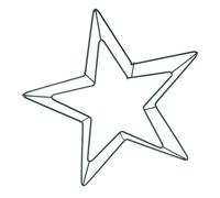 Cabilock DIY Star Wire Wreath Frame 35cm Iron Construction for Christmas Valentine’s Day Multiuse Hanging Decoration