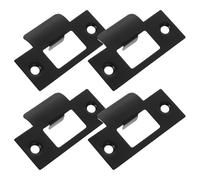 Cabilock Door Strike Plate Set 4Pcs Stainless Steel 2.76X1.57X0.31In Pyramid Flat Design for Interior Door Latch Protection