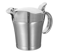 Cabilock Double Insulated Stainless Steel Gravy Boat Thermal Sauce Jug for Serving Steak and Gravy Stainless Steel Pitcher for Restaurants and Home Use
