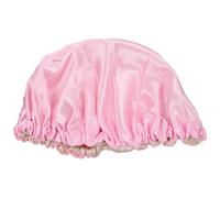 Cabilock Double Layer Satin Hair Bonnet Adjustable Shower Cap for Baby Toddler Girls Pink Bathing Dome Cap