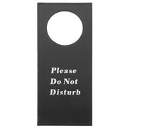 Cabilock Double Sided Door Hanger Sign Leather Material Black Stitched Edge Unbreakable Wear-resistant Modern Style for Hotel Rooms Lounges