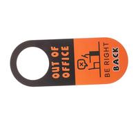 Cabilock Double-sided PVC Door Hanger Sign for Office Door Tags with Clear English Messages Please Knock Office Indicators Easy to Hang Knobs Visible From Both Sides