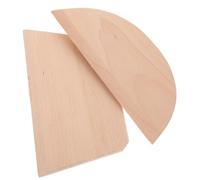 Cabilock Dough Scraper Pastry Cutter 2pcs with Wooden Trapezoid and Semicircle Shapes Easy to Handle Thickened Design Scraper Tool for Baking and Restaurant Use