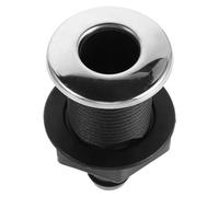 Cabilock Drain Outlet Black Nylon Thru Hull Fitting with Corrosion-resistant Stainless Steel Cover for Yacht and Boat Side Drain Scupper Deck Hose Connector