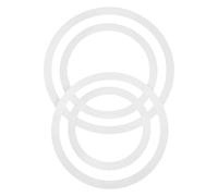 Cabilock Drum Dampeners Ring Set 4pcs (10/12/14/16 Inch) White Drum Kit Practice Mute Circles Snare Dampener Pads for Silence and Overtones Control