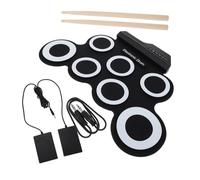 Cabilock Drum Hand Electric Black with Set Silicone Portable USB Drumming Charging and Roll up Design for Professional Demonstration Song Function, Real Practicing Friends Gathering