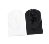 Cabilock Earrings Display Stand Silicone Ear Model Piercing Practice Body Parts Artificial Ear Mold Piercing Model Human Display Stand for Training