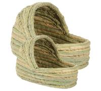 Cabilock Easy to Keep Clean 2pcs Chicken Nest Slipper Shape Woven Cozy and Secure Sleeping House for Poultry and Chicken for Farm and Backyard Use
