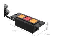 Cabilock Electric Rolling Shutter Switch Wall-mounted Push Button with 3-meter Cable for Industrial Garage Doors and Parking Gate Control