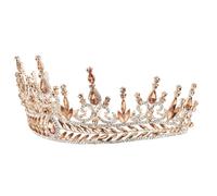 Cabilock Elegant Baroque Rhinestone Crown Women Head Tiara with Fine Workmanship Alloy Material, Not Rust Easily, Wedding and Party Hair Decor Accessory