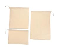 Cabilock Elegant Cotton Drawstring Bags Rice Bread Flour Storage Pouches 28x20cm 28x33cm 28x43cm Lightweight