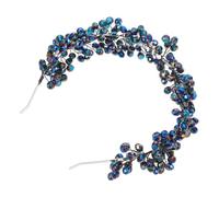 Cabilock Elegant Handmade Bridal Headband with Crystal Beads Woven Braided Wedding Hair Accessory for Women Sparkly Rhinestone Hairpiece Enhancing Classic and Modern Bridal Looks