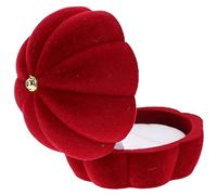 Cabilock Elegant Pumpkin Ring Box Jewelry Box Trinket Box for Earring Studs Storage Holder for Valentine's Day Mother's Day Christmas