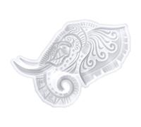 Cabilock Elephant Head Silicone Mold for Resin Casting 3D Elephant Wall Decoration DIY Craft Mold Epoxy Silicone for Artistic Sculpture
