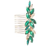 Cabilock Emerald Green Wedding Hair Comb Glass Marquise Crystals Bridal Hair Accessory for Women Rhinestone Bridal Hairpiece Suitable for Bridesmaids and Wedding Hairstyles