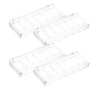 Cabilock Empty Makeup Palette for Daily Use and On-the-go Touchups Refillable Lightweight Eyeshadow Organizer Tray Portable Travel-friendly Box 4pcs with Six Spacious Grids