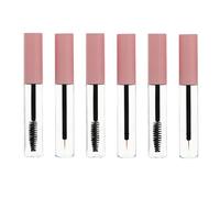 Cabilock Empty Mascara Tube and Shadow Tip Liner Bottles 6pcs 5ml Refillable Pink Cap Cosmetic Containers for Diy Makeup Travel Use