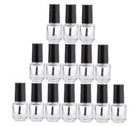 Cabilock Empty Nail Polish Bottles 25pcs 5ml Glass Reusable Nail Gel Containers with Electroplated Aluminum Caps for Professional Manicure Store Supplies