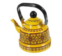 Cabilock Enamel Tea Kettle 1.1l Stovetop Water Kettle Vintage -Resistant Teakettle for Daily Home Use and Gas or Induction Cooker