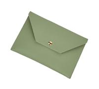 Cabilock Envelope Wallet and Lipstick Makeup Brush Bag Large Capacity Double-Sided Leather Cosmetic Pouch Small Wallet for Women Travel and Daily Use in Teal Green