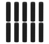 Cabilock Ergonomic Silicone Pen Sleeve 10Pcs Black 40X10Mm - Non-Slip Protective Gripper for Pencil and Stylus, for Art Studio, Office, and Home Use
