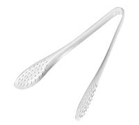 Cabilock Ergonomic Stainless Steel Food Tong Anti-Skid Heat-Resistant Kitchen Cooking and BBQ Grip Tool for Toast Pasta Sausages Household Grill Accessory