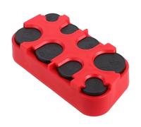 Cabilock Euro and Dollar Coin Storage Box Red - Portable Car Coin Organizer Holder Case with Compartments for Change Sorting and Money Handling
