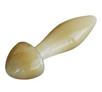 Cabilock Eye Area Massage Stick Mushroom Shaped Ox Horn Guasha Scraping Rod for Dark Circles Wrinkles Eye Swelling for Beauty Salon Use