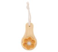 Cabilock Facial Brush Wooden Exfoliating Brush 10.4X6X4Cm Flower Design Deep Cleansing Remove Dust and Oil Suitable for Most People Daily Skincare