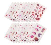 Cabilock Fake with Adults Halloween Tattoos 20pcs Scar Temporary, Waterproof Zombie Wounds and Bloody Stitches Stickers Realistic Appearance and Easy Application, for Prank Makeup