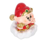 Cabilock Feng Shui Cai Shen Figurine Resin Statue Handcarved God of Wealth Sculpture for Office Home Decor Chinese Year Decoration Attract Prosperity and Luck