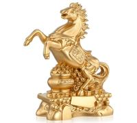 Cabilock Feng Shui Horse Figurine 2026 Chinese Zodiac Standing Sculpture Resin Ornament for Office Home Decor Prosperity Gift