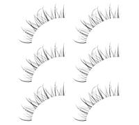 Cabilock Festival Eyelashes and Resistant to Falling with Glitter Pearls, Natural-looking Nylon Faux Eyelashes Easy Application for Parties and Conventions for Cosplay and Dramatic