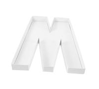 Cabilock Fillable Letter Candy Tray 8 Inch Paper Alphabet Box for Birthday Party and Event Decoration, Versatile Use with Unique Fun Design, White Cardboard Letters to Fill