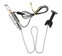 Cabilock Fishing Rod Bite Alarm LED Light and Buzzer Stainless Steel Night Fishing Signal Indicator L-Shaped 2600 Glow-in-the-Dark for Carp