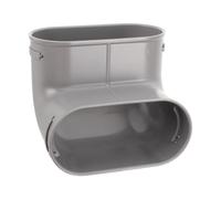 Cabilock Flat Elbow 90 Degree Plastic Flat Oval Ducting Joint for Whole House Fresh Air System, Easy Installation Underfloor Duct Fitting for Efficient Residential Hrv Ventilation