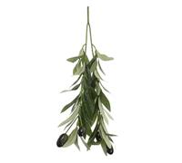 Cabilock Flexible Artificial Olive Branch with Realistic Green Fruits Decorative Faux Plant Stem for Vase Wedding Home Office Garden DIY Trim and Twist Design