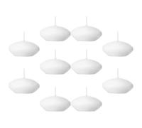 Cabilock Floating Candles Cylindrical Candles White 10pcs Unscented Dripless Elegant Water Floating for Outdoor Patio Ambience and Restaurant Tables for Weddings and Romantic Dinners