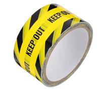 Cabilock Floor Marking Tape with Sturdy Material and High Visibility Yellow Black Stripes, 1 Roll Adhesive Warning Tape for Machinery and Public Areas