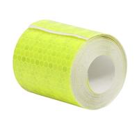 Cabilock Fluorescent Yellow Reflective Warning Tape High Visibility Safety Sticker for Vehicles Outdoor Use Weatherproof Glow Dark Tape with Honeycomb Prism Pattern for Cars Trucks Trailers