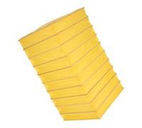 Cabilock Foldable Yellow Paper Lampshade Rectangular Bamboo Lantern for Home Decor Soothing Light Diffuser Space Saving Handmade Ceiling Lamp Shade for Bedroom and Living Room
