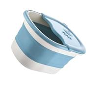 Cabilock Folding Foot Soak Bucket Lid Sky Blue Portable Home Foot Massage Basin for Relaxation and Pedicure for Daily Use