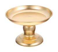 Cabilock Footed Candy Plate, Silver Platters Style Metal Snack Tray with High Base Design, Portable Iron Fruit Bowl for Nuts and Snacks in Shops and Hotels