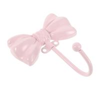 Cabilock French Style Pink Bowknot Wall Hook, Single Metal Decorative Bow Hanger 4.1x3.4x1.6 Inch for Coat, Towel, Hat in ’ Bedroom, Bathroom, Living Room