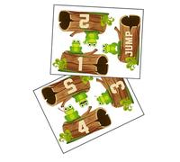 Cabilock Frog Stickers Self-adhesive Pvc Floor Stickers with Water Resistant Backing for Classroom and Game Floors, Creative Design Boys and Girls Sensory Pathway Decals for Nursery