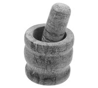 Cabilock Garlic Crusher Stone Pestle Set with Ergonomic Grinder Bowl for Kitchen Spice Grinding Traditional Garlic Mincer and Pounder for Home Food Prep