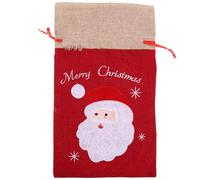 Cabilock Gift Wrapping Christmas Size Drawstring and Candy Bag, Small Linen Pouch, Reusable for Christmas and Yuletide Cookie Holiday Gatherings