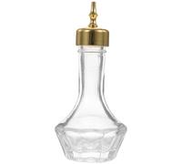 Cabilock Glass Bitters Bottle with Gold Cap Sturdy Cocktail Mixing Flask for Bars and Parties Reusable Decorative Beverage Container for Precise Flavor and Aroma Control