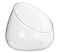 Cabilock Glass Bowl Vase 1PC- Succulent Glass Vase Slant Cut Bowl for Wedding Party Home Office Decor